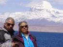 Prasad and his wife in Tibet,Manasarovar,Sept.-Oct.2008  » Click to zoom ->